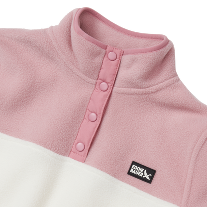 Eddie Bauer Girls Quest Fleece Snap Neck Pullover alternate view 5