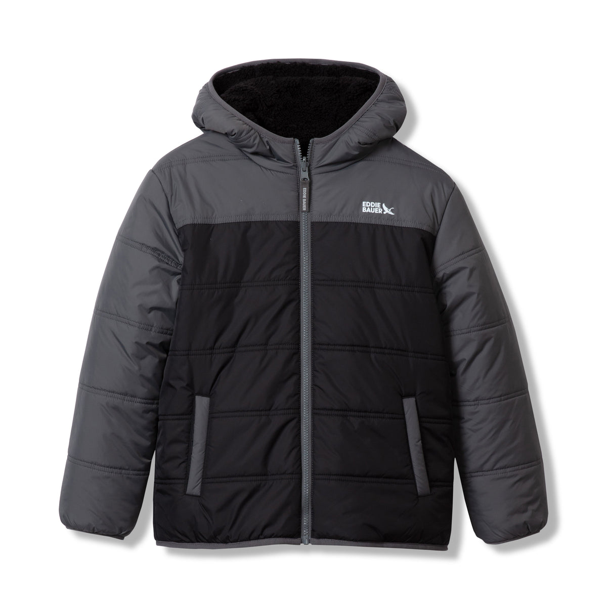 Eddie Bauer Boys Deer Harbor Reversible Hooded Jacket product image