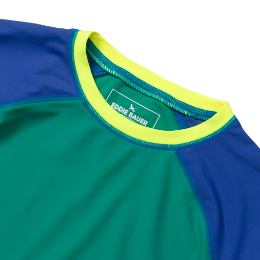 Eddie Bauer Boys Sea Spray Colorblock LS Rashguard alternate view 1