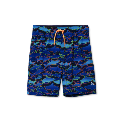 Eddie Bauer Boys Sea Spray Printed Comfort Liner Swim Shorts alternate view 2