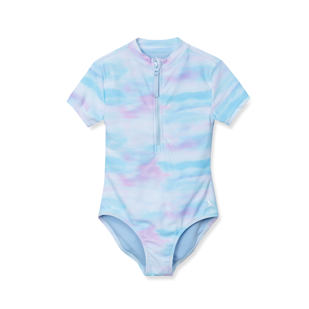 Eddie Bauer Girls Sea Spray SS One PC Zip Front Swimsuit alternate view 1