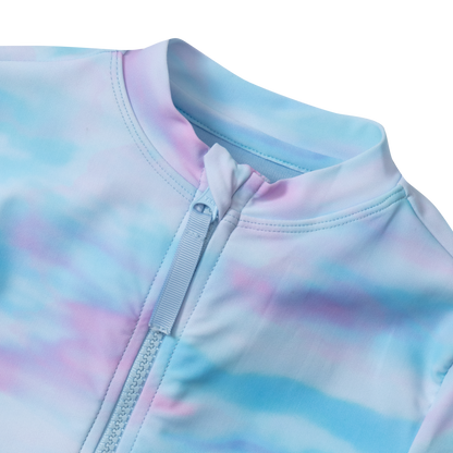 Eddie Bauer Girls Sea Spray SS One PC Zip Front Swimsuit alternate view 3