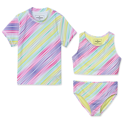 Eddie Bauer Girls Sea Spray 3 PC Short Sleeve Swim Set product image