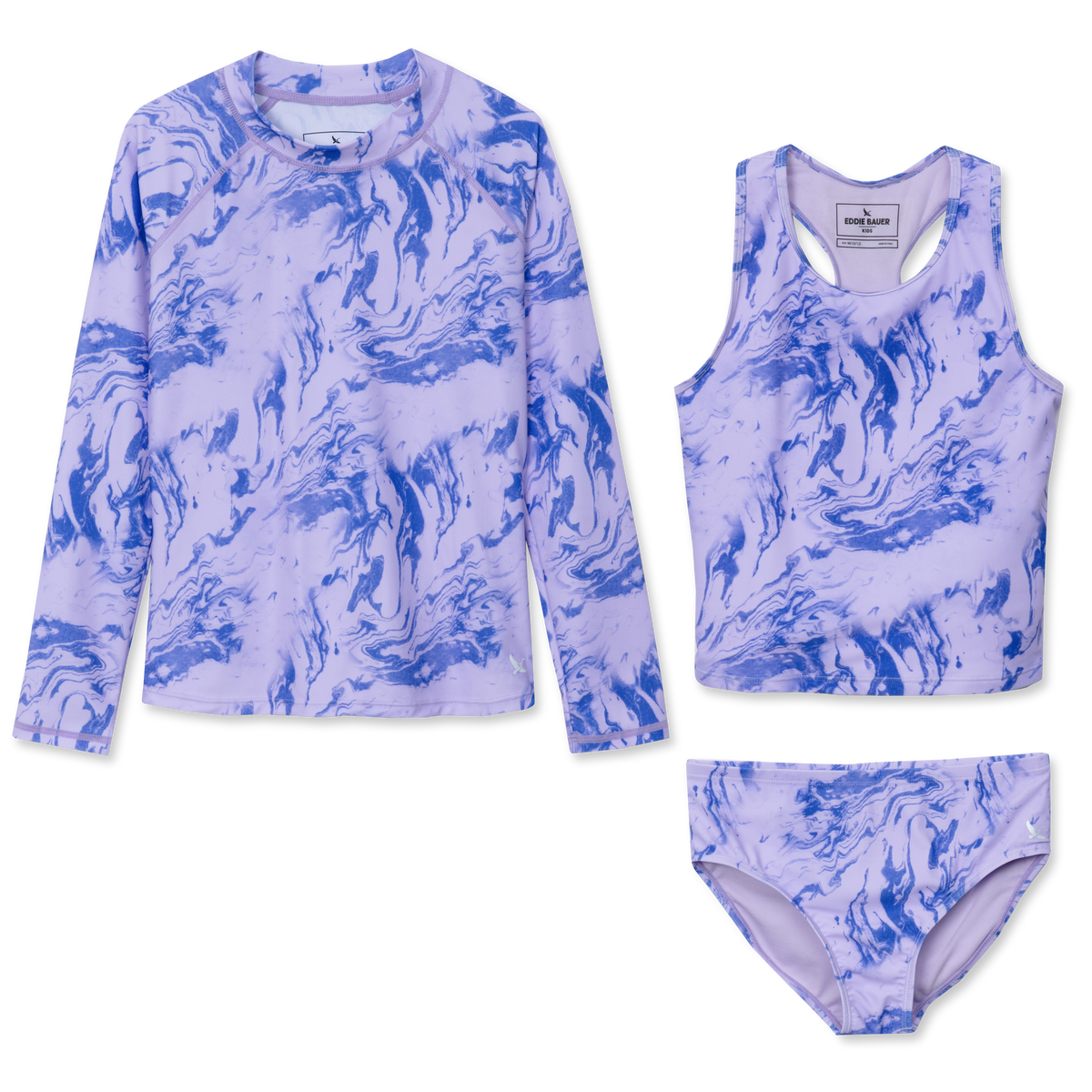 Eddie Bauer Girls Sea Spray 3 PC LS Swim Set alternate view 1