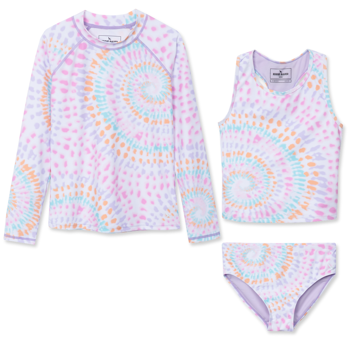 Eddie Bauer Girls Sea Spray 3 PC LS Swim Set product image