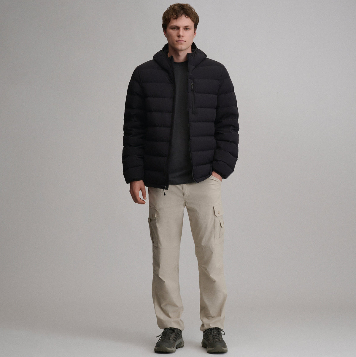 Eddie Bauer Men's EB Stretch Down Hooded Jacket alternate view 4