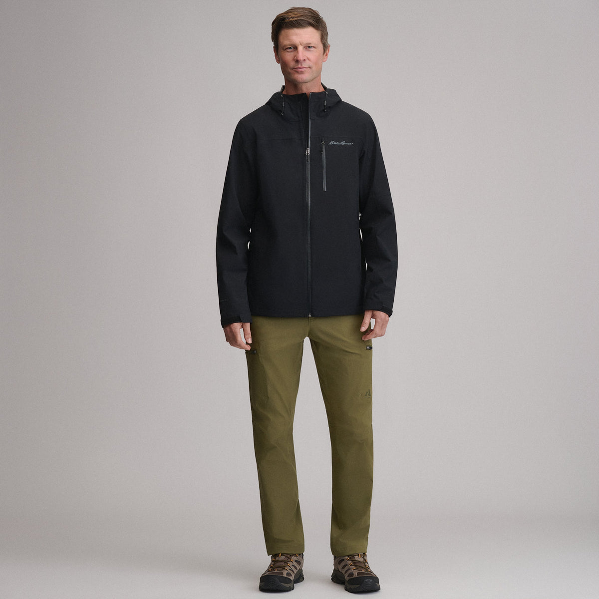 Eddie Bauer Men's Cloud Cap Waterproof Stretch Hooded Rain Jacket alternate view 4