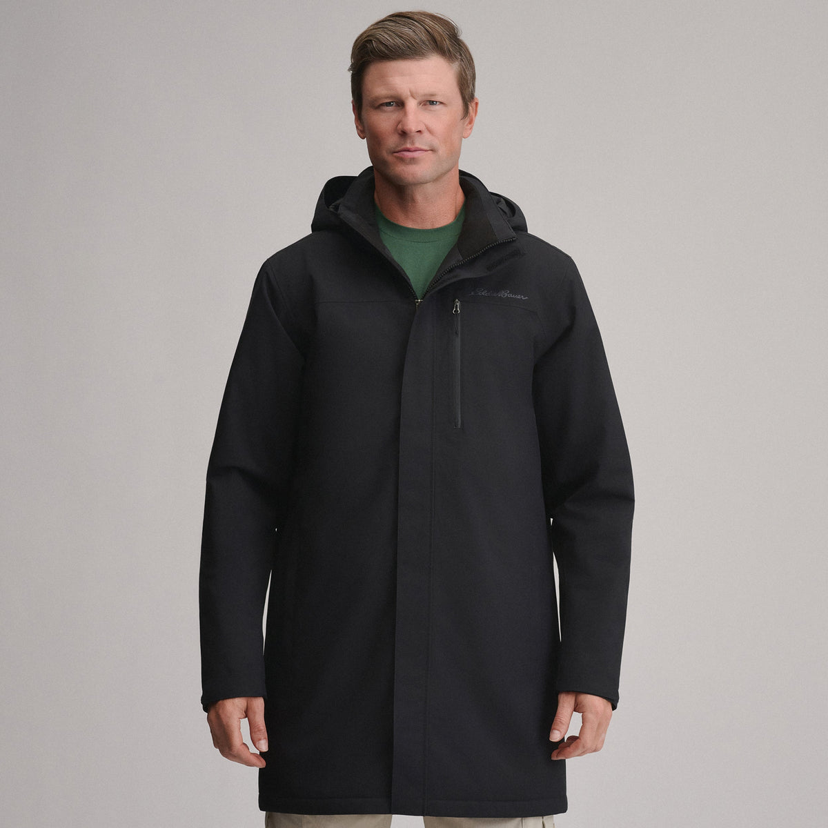 Eddie Bauer Men's Mainstay Insulated Waterproof Hooded Trench Coat product image