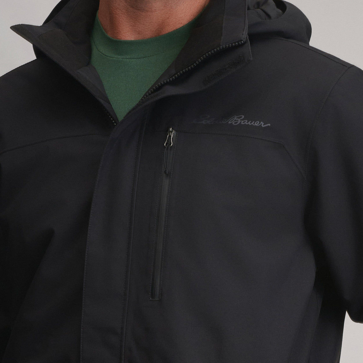 Eddie Bauer Men's Mainstay Insulated Waterproof Hooded Trench Coat alternate view 4