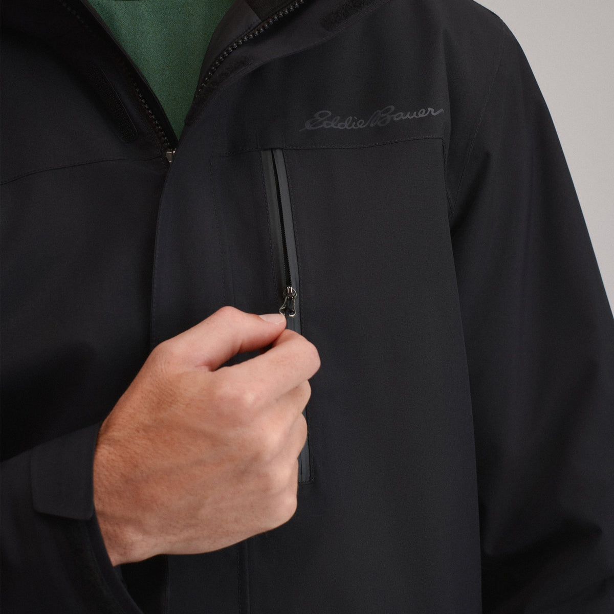 Eddie Bauer Men's Mainstay Insulated Waterproof Hooded Trench Coat alternate view 2