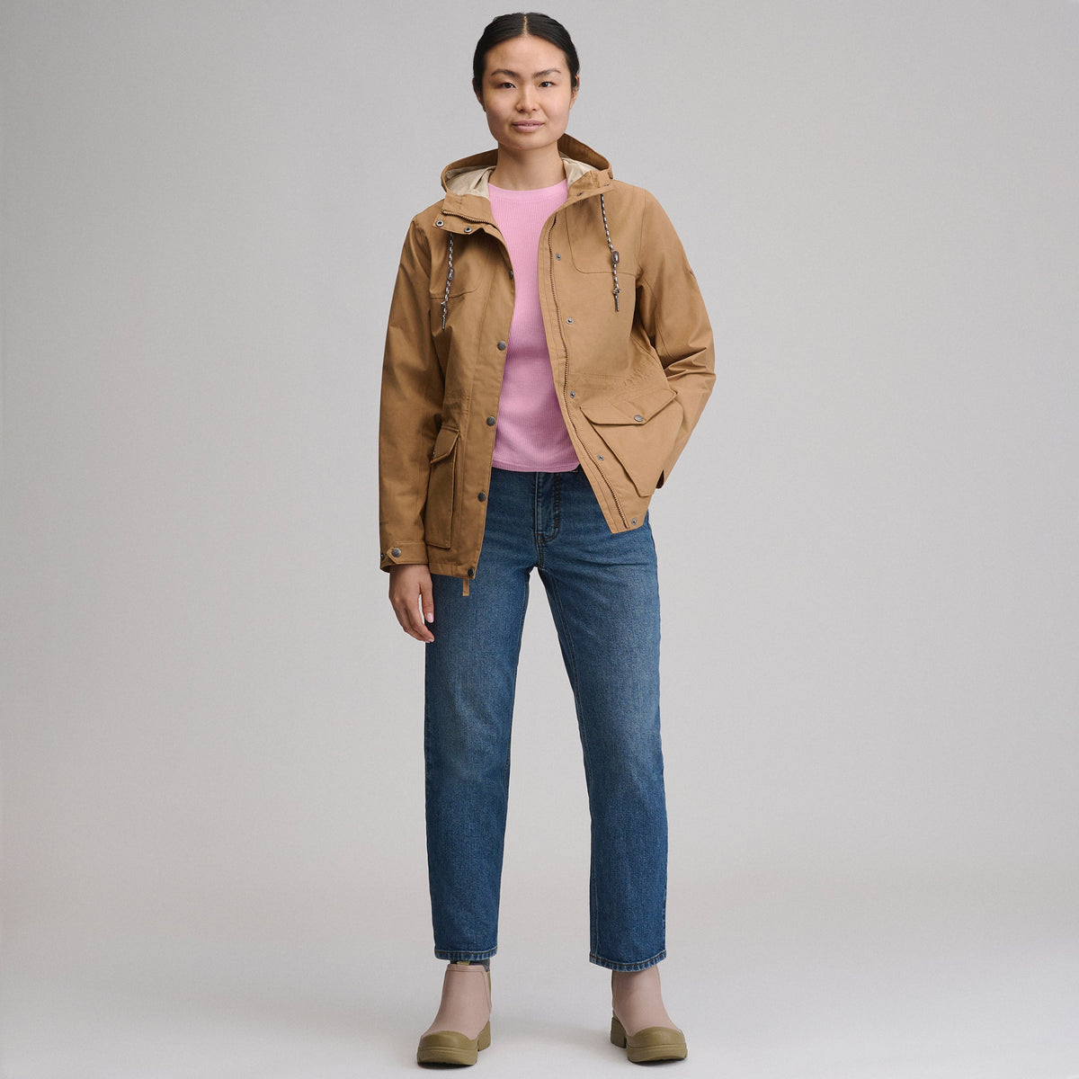 Eddie Bauer Women's Charly Waterproof Hooded Rain Jacket alternate view 3