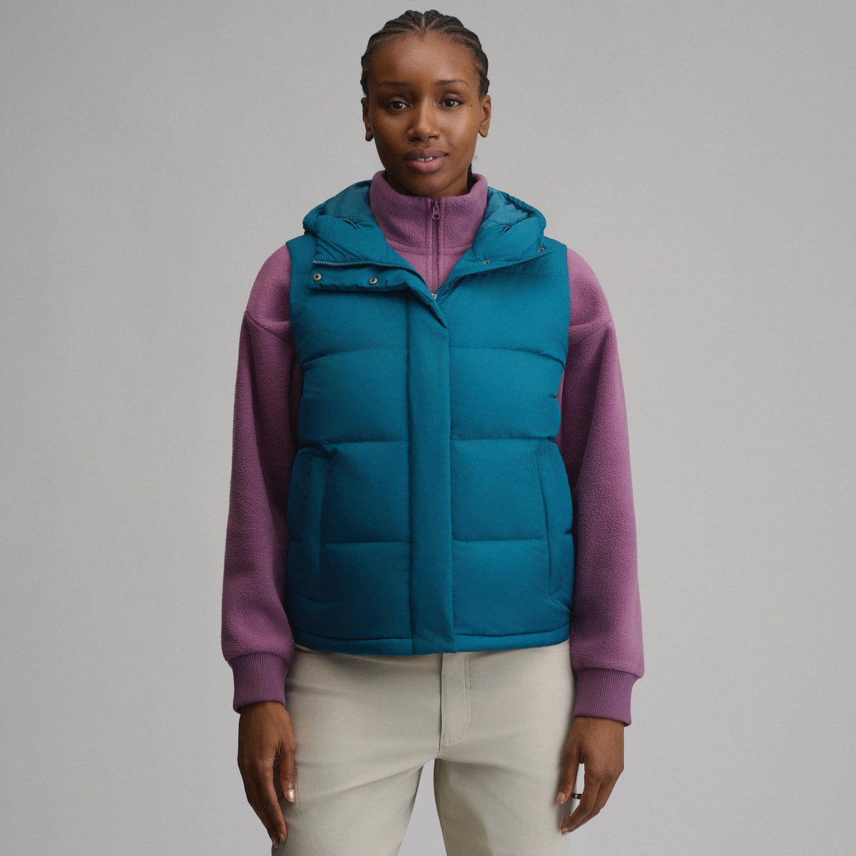 Eddie Bauer Women's Ketchum Short Down Hooded Vest alternate view 5