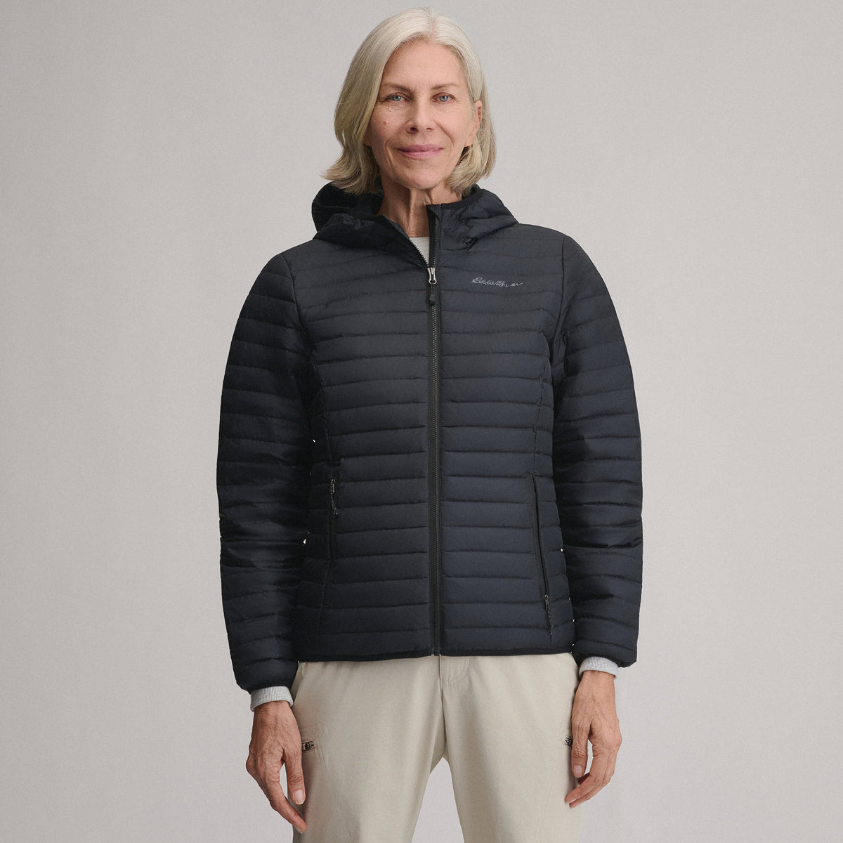 Eddie Bauer Women's Microlight Hooded Down Jacket alternate view 4