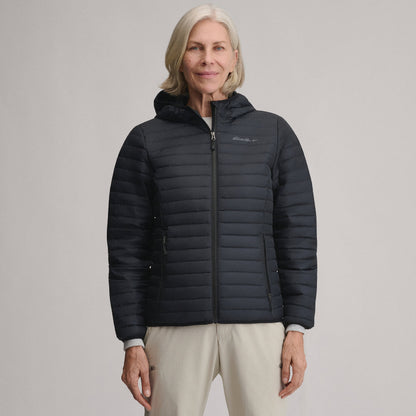 Eddie Bauer Women's Microlight Hooded Down Jacket alternate view 4