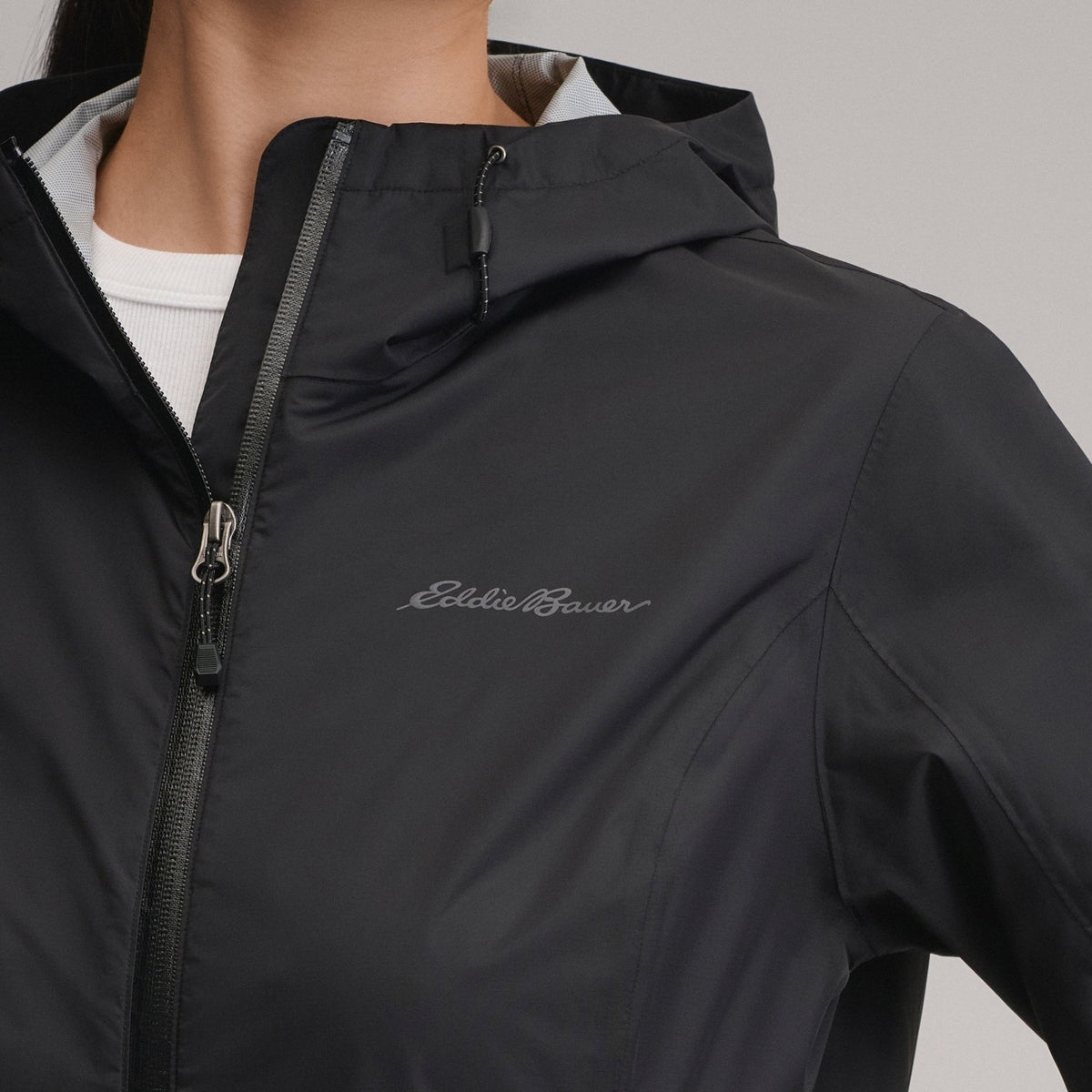 Eddie Bauer Women's RipPac® Pro Waterproof Hooded Rain Jacket alternate view 2