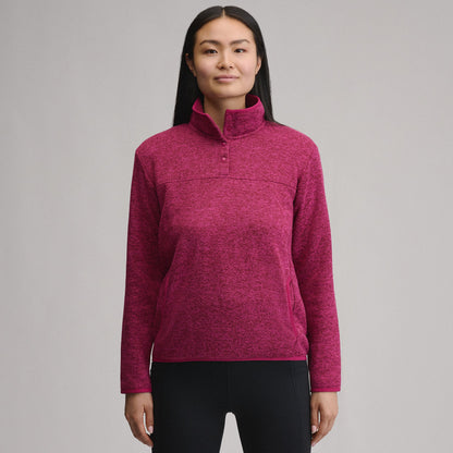 Eddie Bauer Women's Radiator Fleece 2.0 Snap Mock Pullover alternate view 4