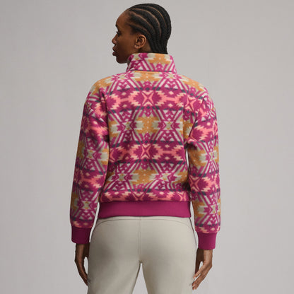 Eddie Bauer Women's Authentic Outdoor Fleece 1/4-Zip Mock Pullover - Print alternate view 1