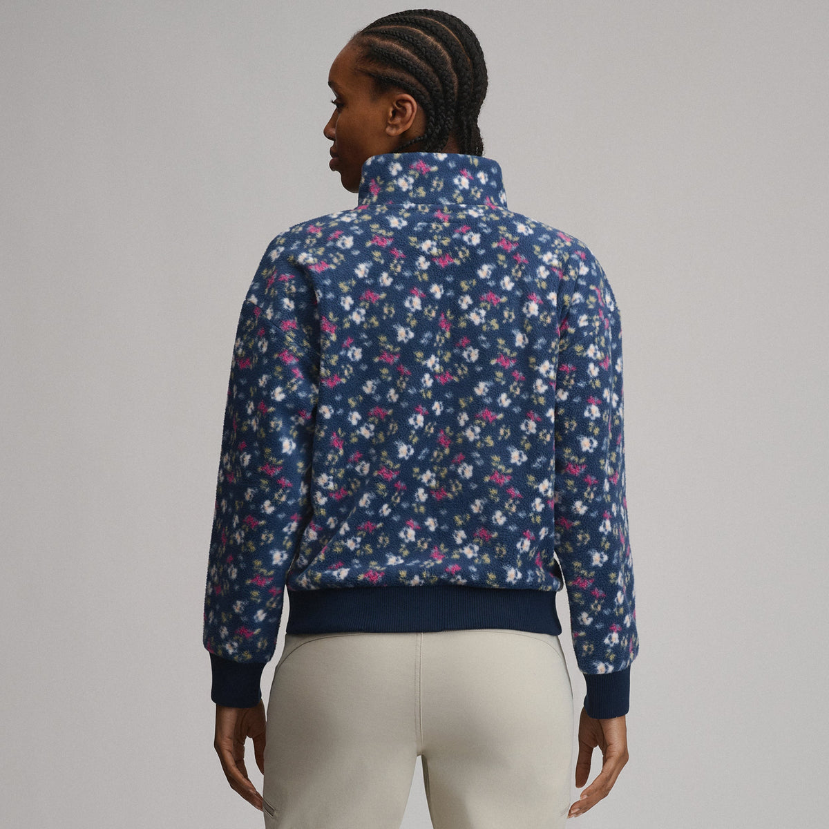 Eddie Bauer Women's Authentic Outdoor Fleece 1/4-Zip Mock Pullover - Print alternate view 5