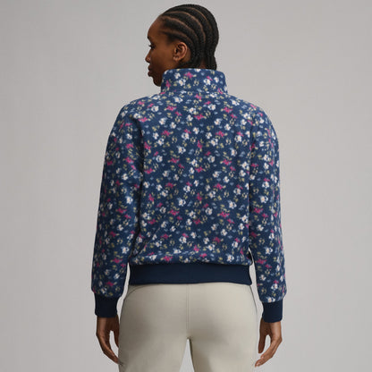 Eddie Bauer Women's Authentic Outdoor Fleece 1/4-Zip Mock Pullover - Print alternate view 5