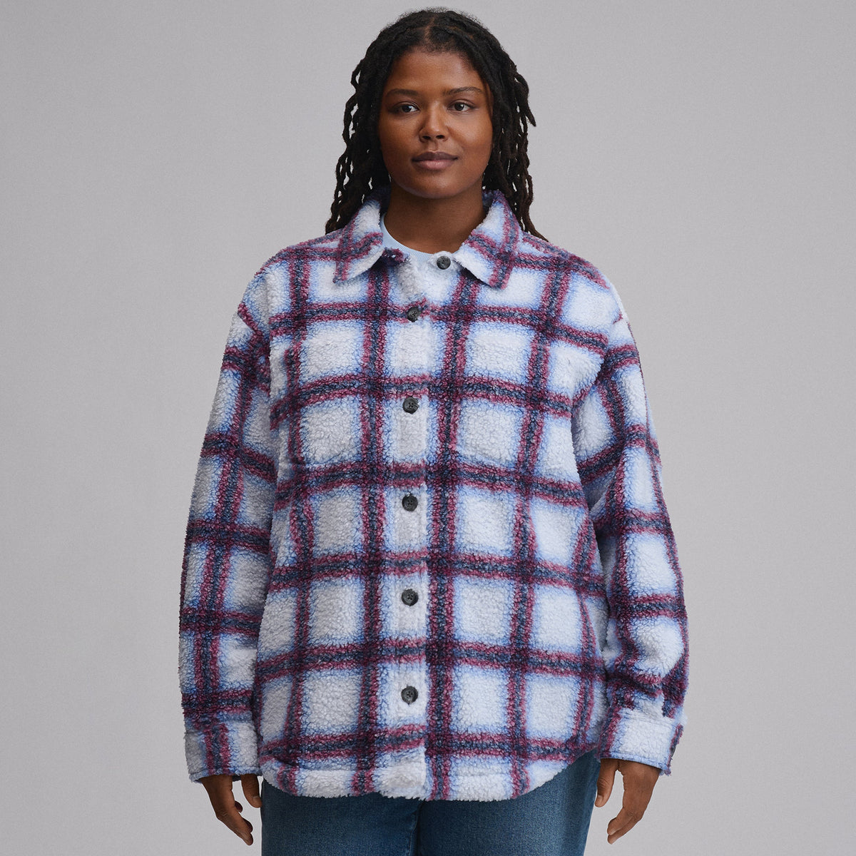 Eddie Bauer Women's Plaid Fleece Shirt Jacket product image