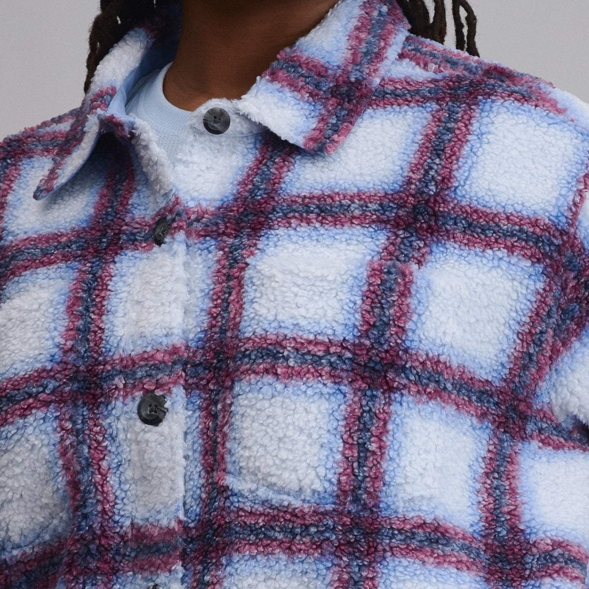 Eddie Bauer Women's Plaid Fleece Shirt Jacket alternate view 2