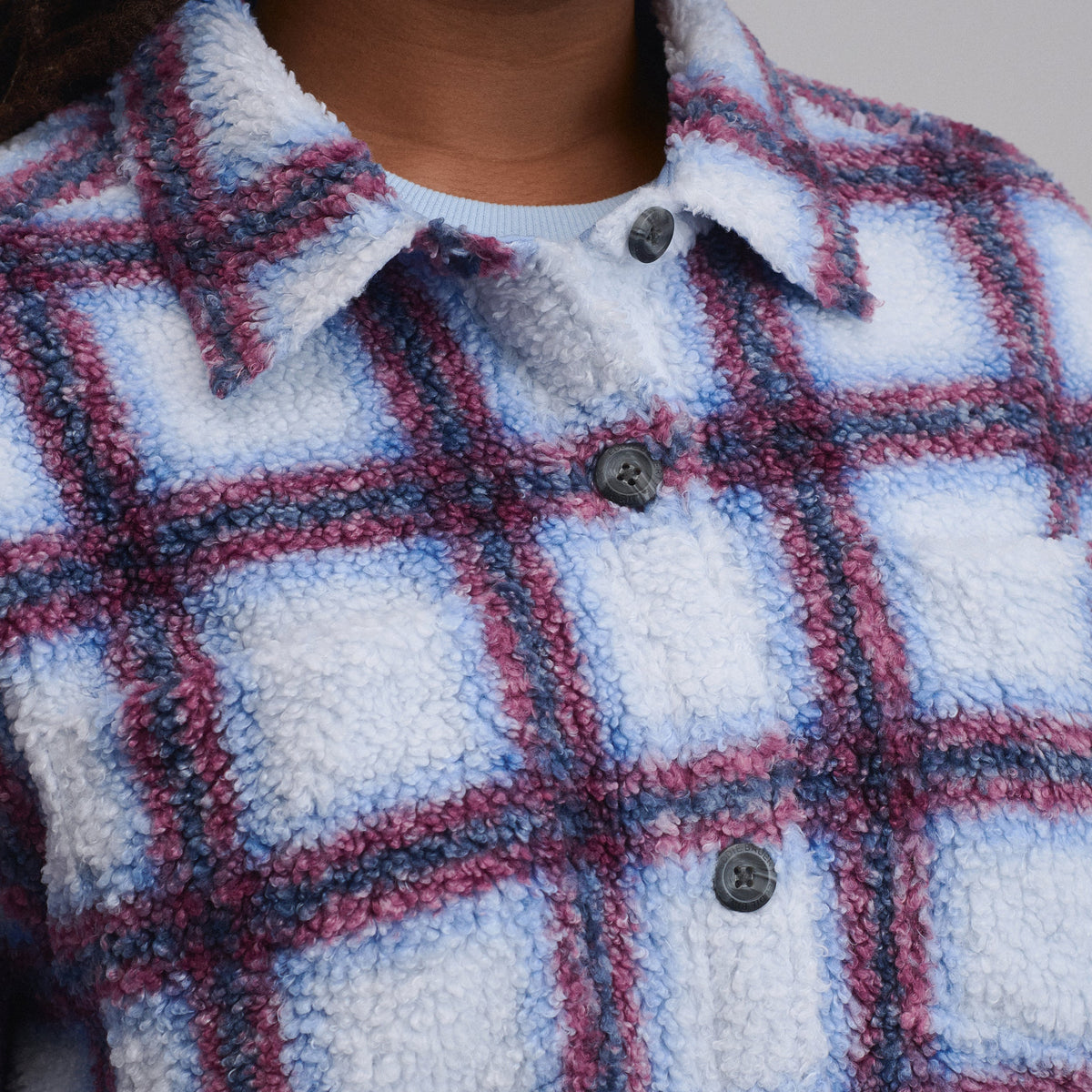 Eddie Bauer Women's Plaid Fleece Shirt Jacket alternate view 3