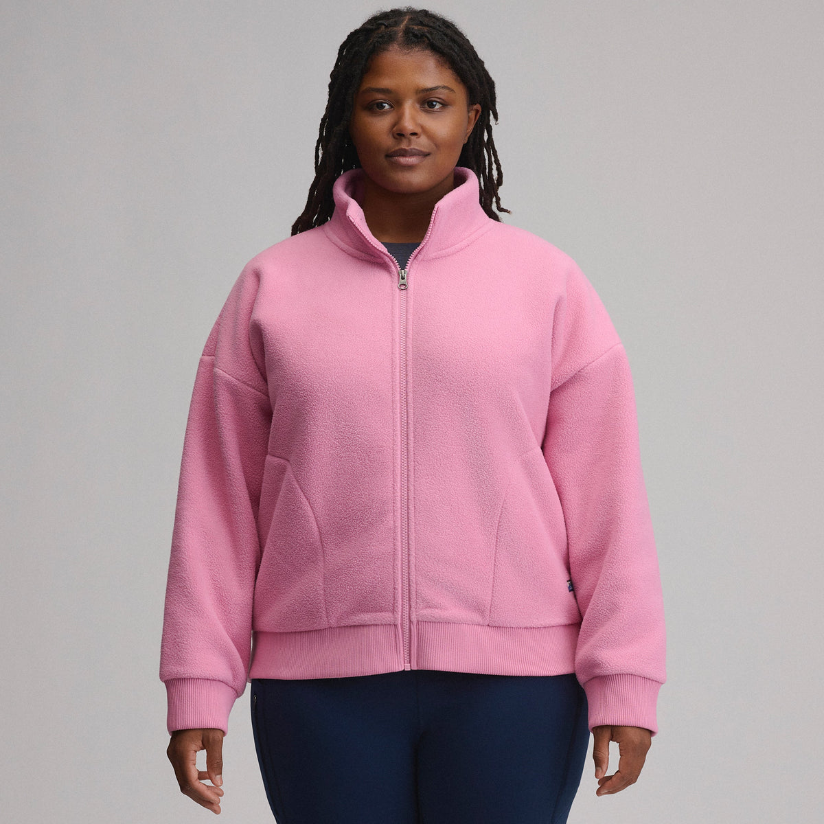 Eddie Bauer Women's Authentic Outdoor Full-Zip Fleece Mock Pullover alternate view 3