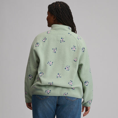 Eddie Bauer Women's Plush Fleece Snap-Mock Pullover - Embroidered alternate view 5