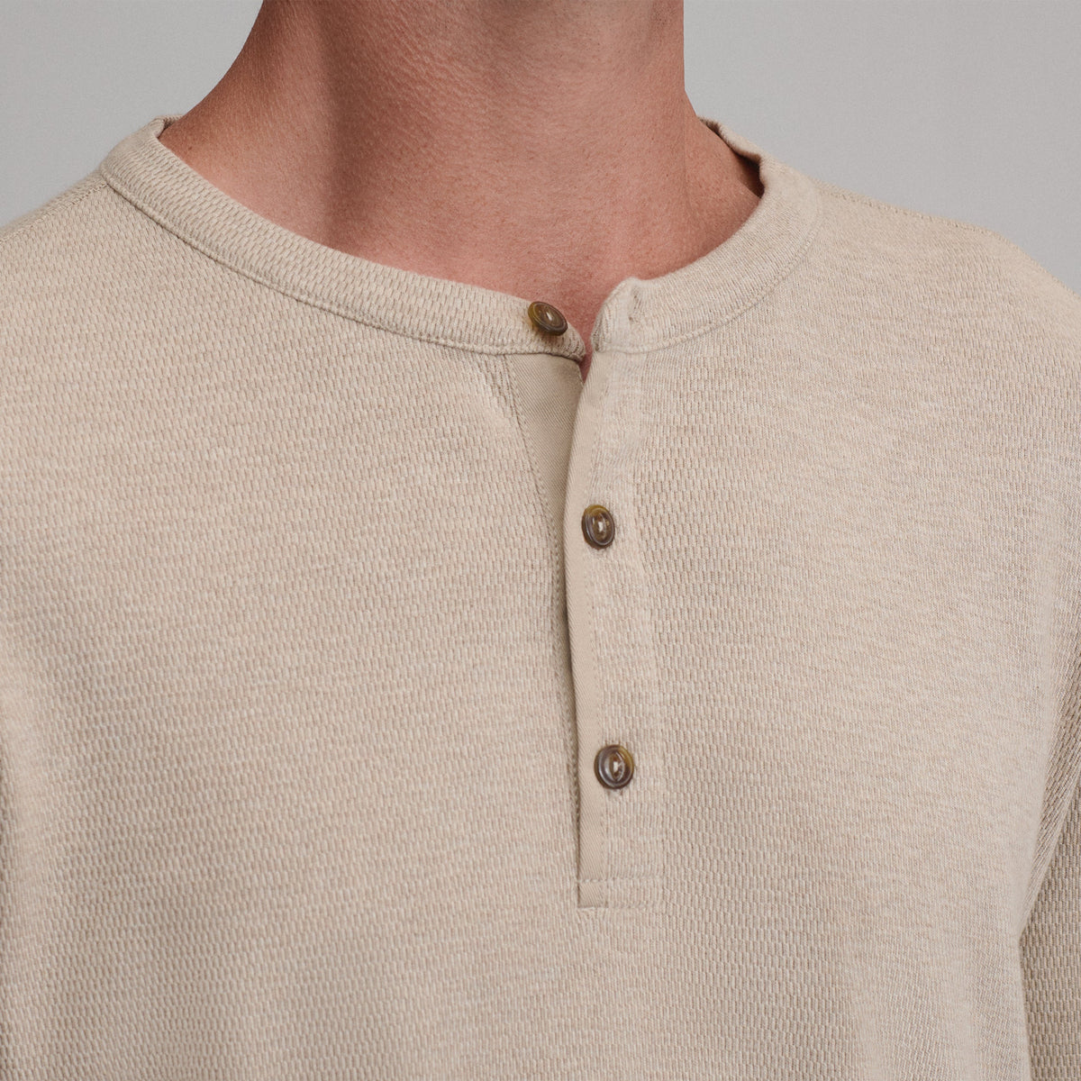 Eddie Bauer Men's Birds Eye Long-Sleeve Thermal Henley alternate view 2