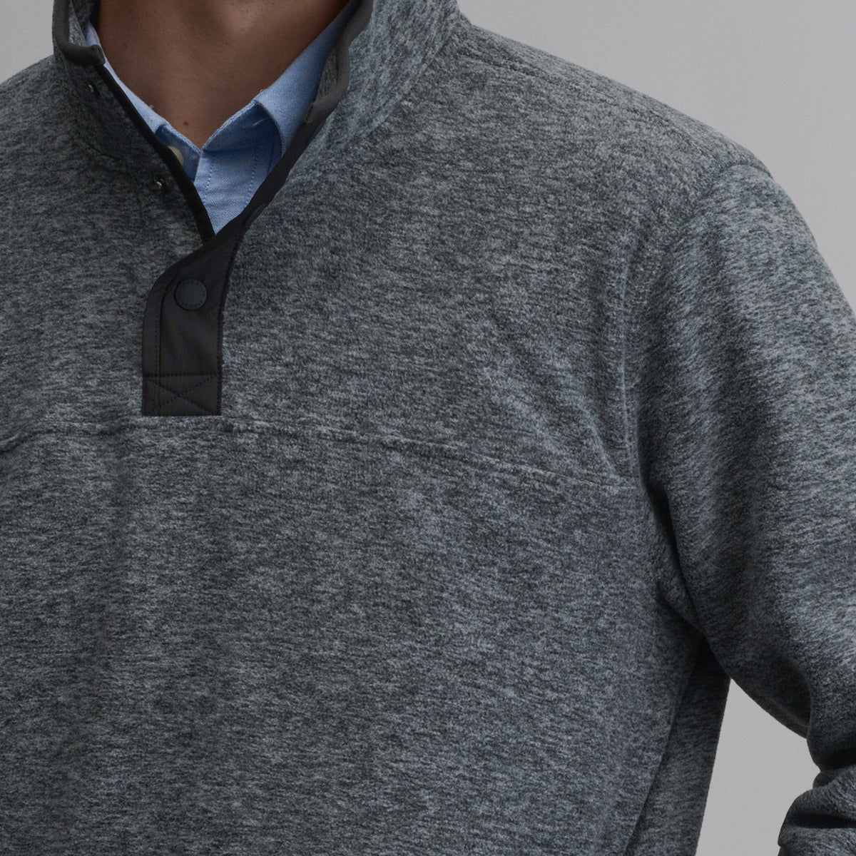 Eddie Bauer Men's Chutes Fleece Snap Mock Pullover alternate view 2