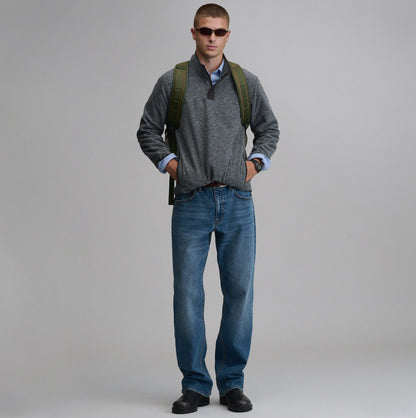 Eddie Bauer Men's Chutes Fleece Snap Mock Pullover alternate view 3