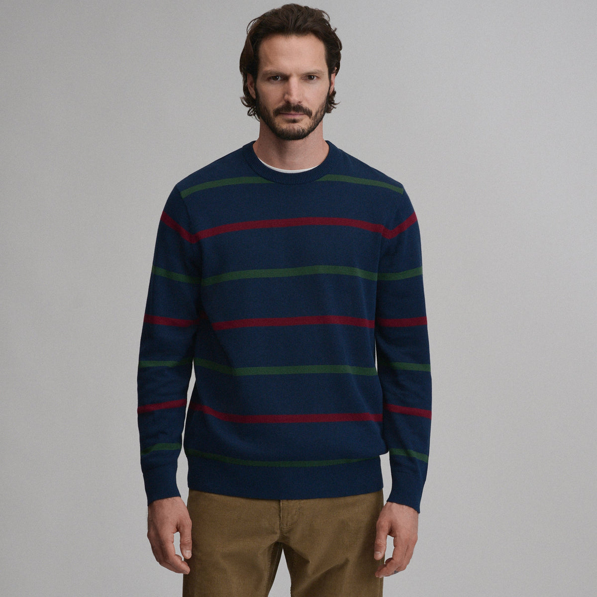 Eddie Bauer Men's Classic Crew Stripe Sweater product image