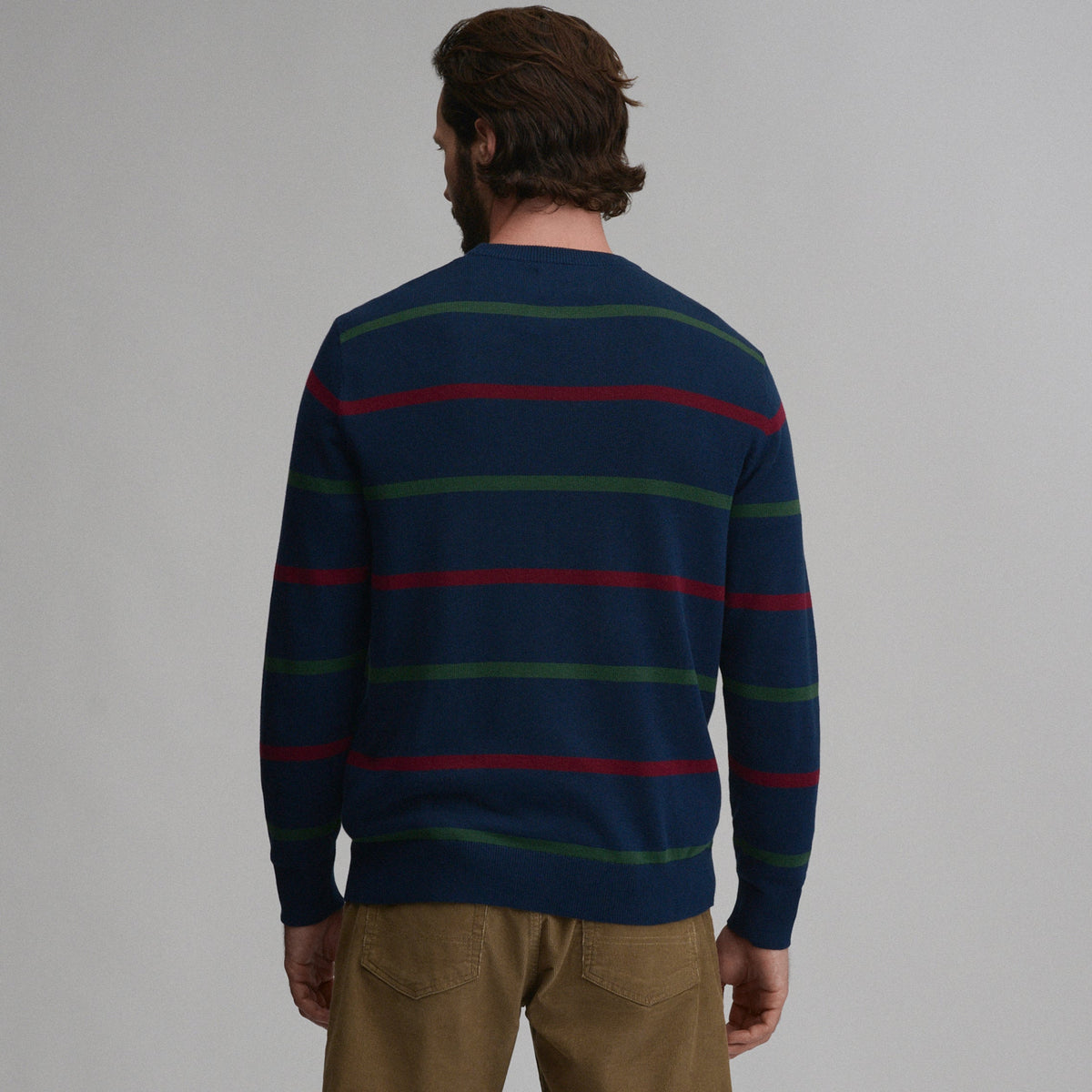 Eddie Bauer Men's Classic Crew Stripe Sweater alternate view 1