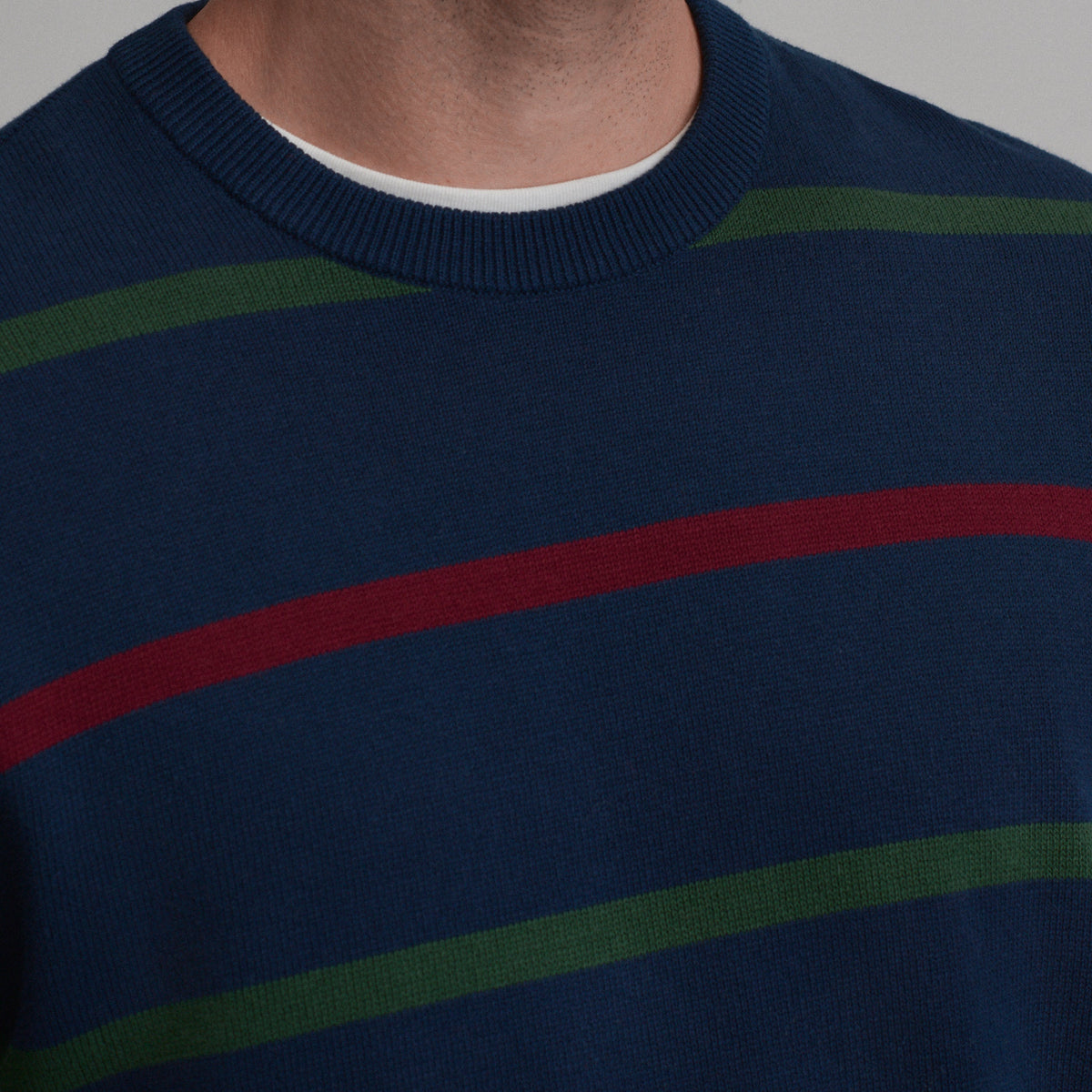 Eddie Bauer Men's Classic Crew Stripe Sweater alternate view 2