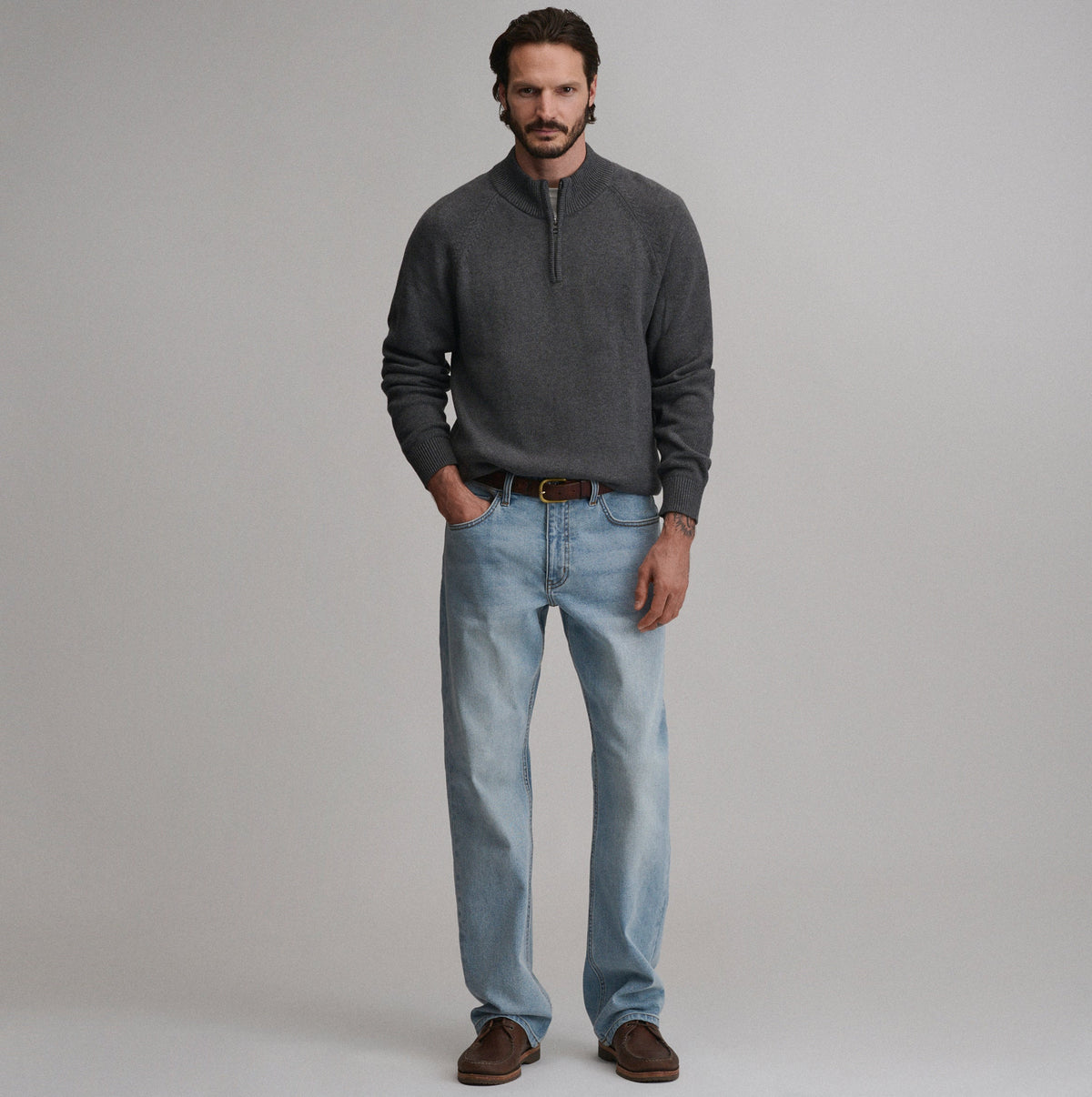 Eddie Bauer Men's Classic Quarter-Zip Sweater alternate view 3