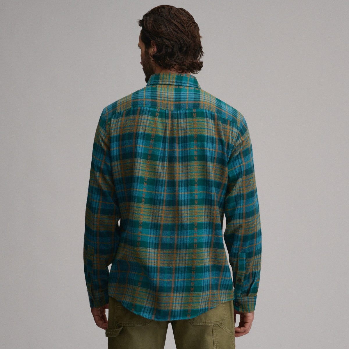 Eddie Bauer Men's Long-Sleeve Eddie's Cabin Shirt - Jacquard Plaid alternate view 1