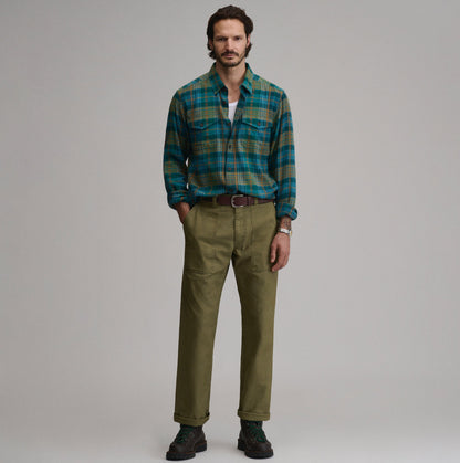 Eddie Bauer Men's Long-Sleeve Eddie's Cabin Shirt - Jacquard Plaid alternate view 3