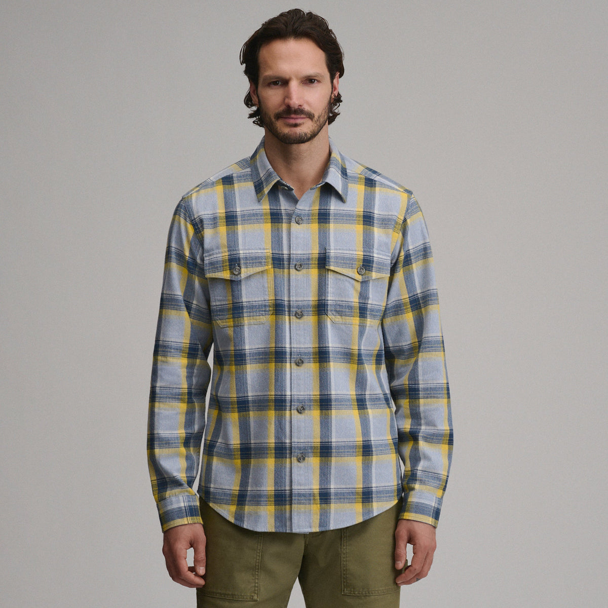 Eddie Bauer Men's Long-Sleeve Eddie's Cabin Shirt - Jaspe Flannel product image