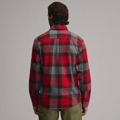 Eddie Bauer Men's Long-Sleeve Eddie's Cabin Shirt - Jaspe Flannel alternate view 5