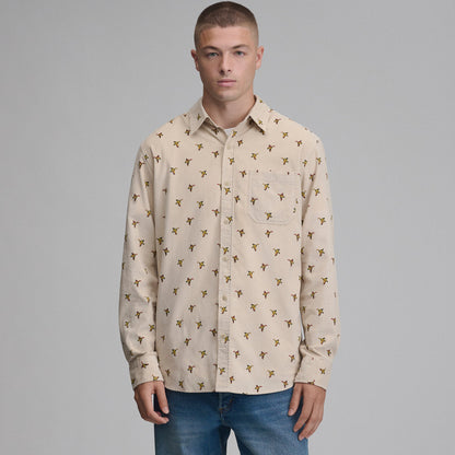 Eddie Bauer Men's Long-Sleeve Fine Wale Corduroy Shirt - Print product image