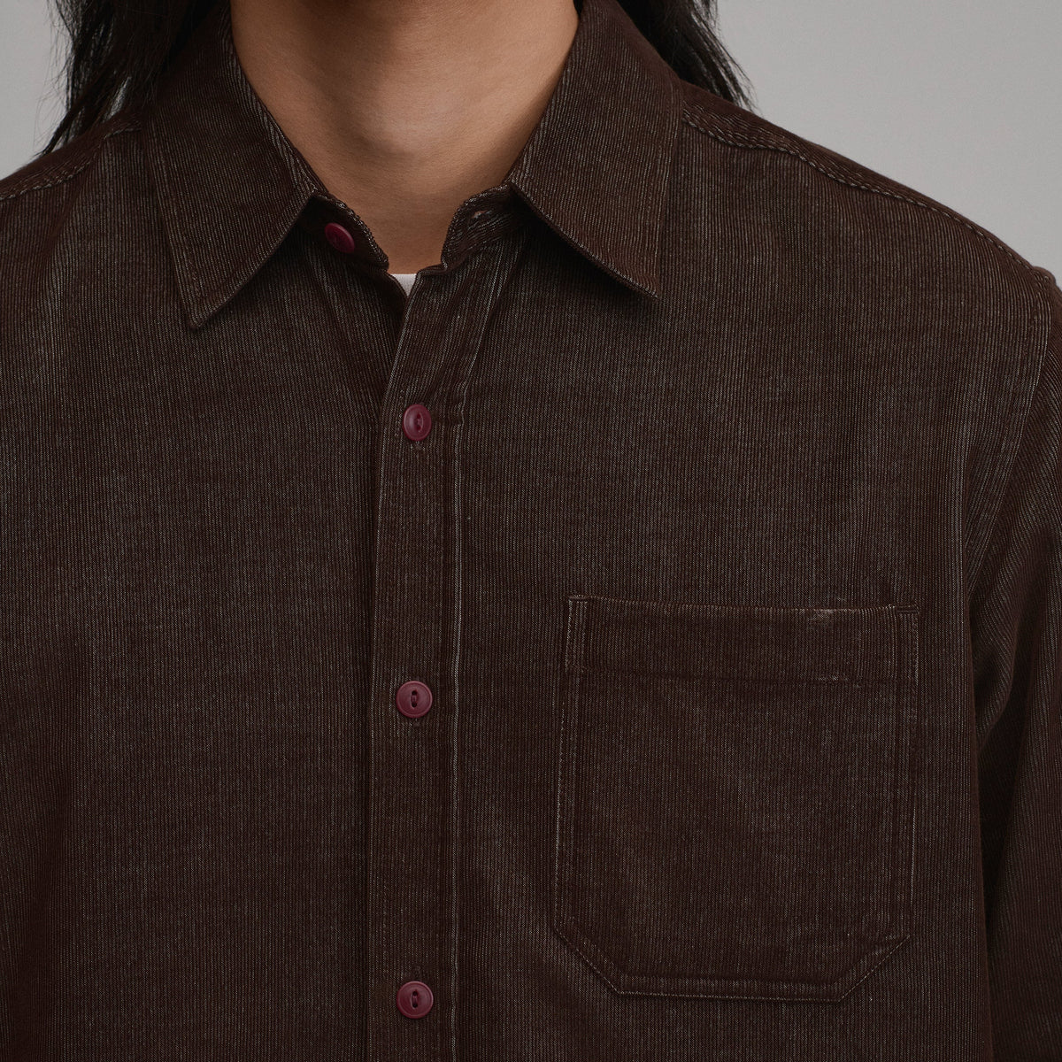 Eddie Bauer Men's Long-Sleeve Fine Wale Corduroy Shirt - Solid alternate view 2