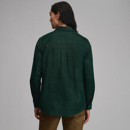 Eddie Bauer Men's Long-Sleeve Fine Wale Corduroy Shirt - Solid alternate view 5