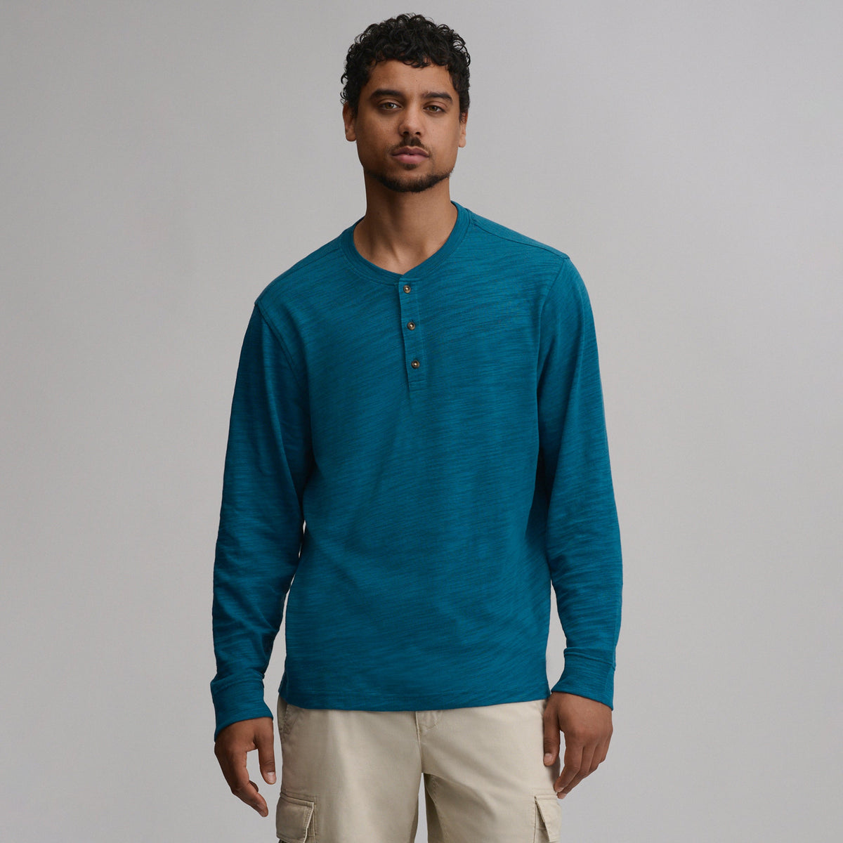 Eddie Bauer Men's Slub Jersey Henley alternate view 4