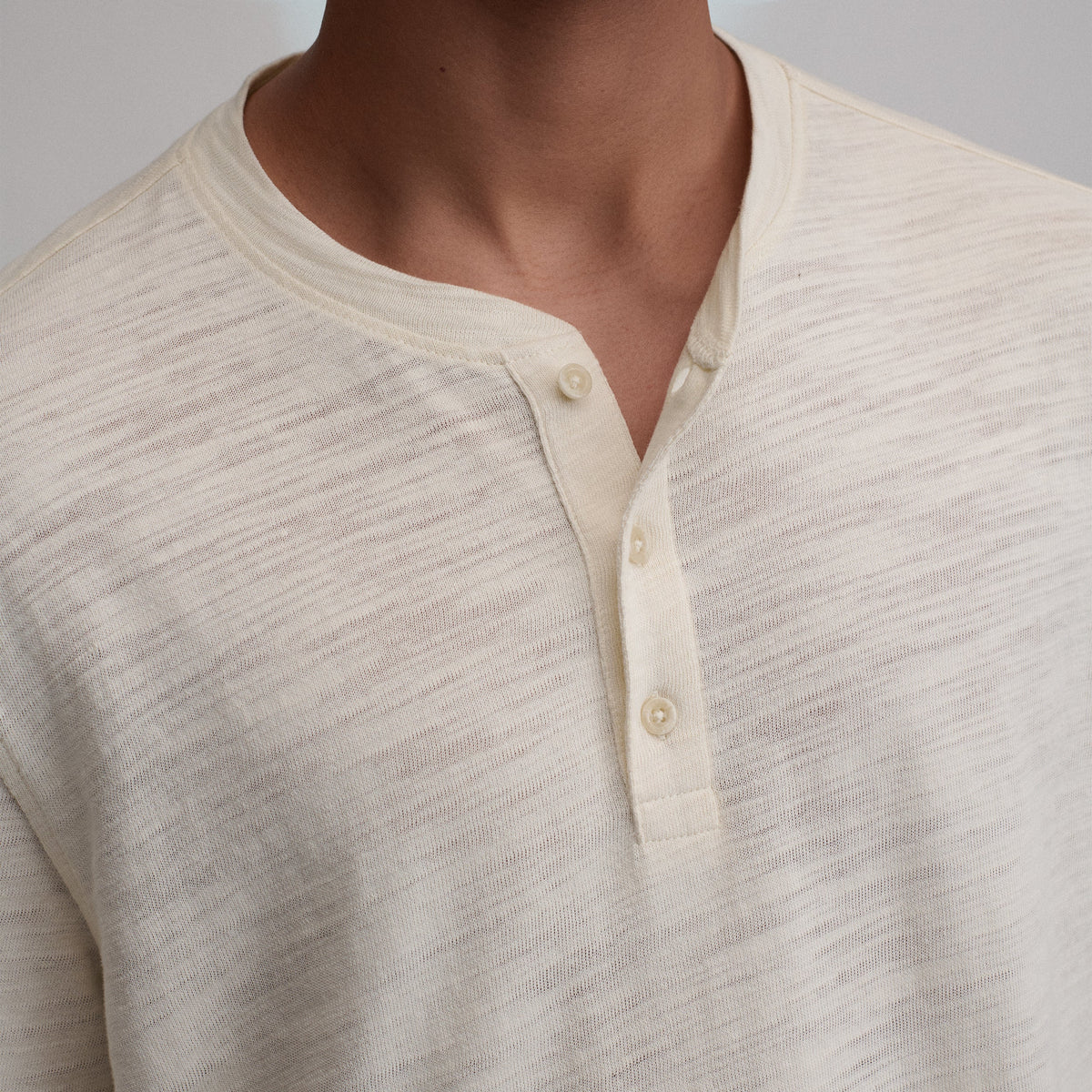 Eddie Bauer Men's Slub Jersey Henley alternate view 2