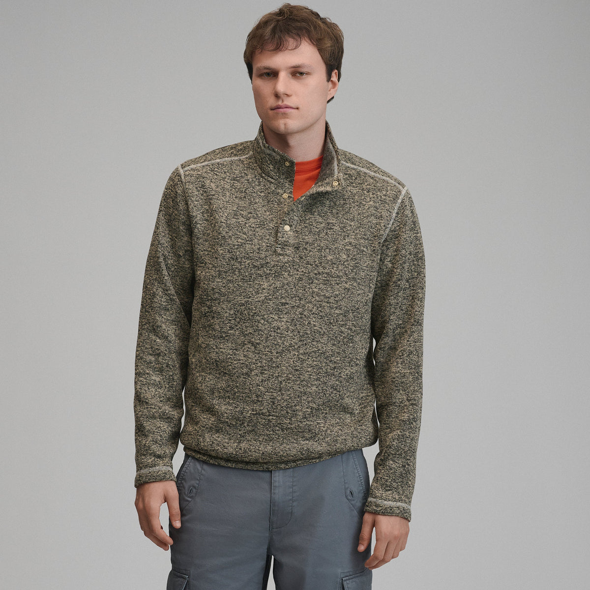 Eddie Bauer Men's Radiator Fleece 2.0 Snap Mock Pullover alternate view 4