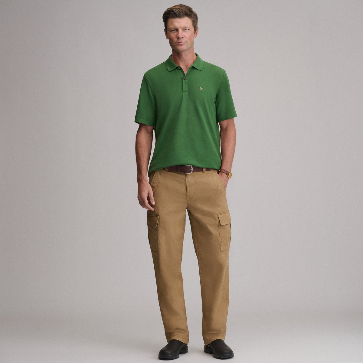 Eddie Bauer Men's Signature Piqué Short-Sleeve Polo alternate view 3