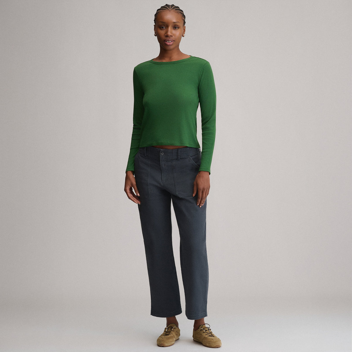 Eddie Bauer Women's Softline Rib Long-Sleeve Crew alternate view 3
