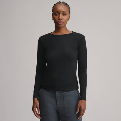 Eddie Bauer Women's Softline Rib Long-Sleeve Crew alternate view 4
