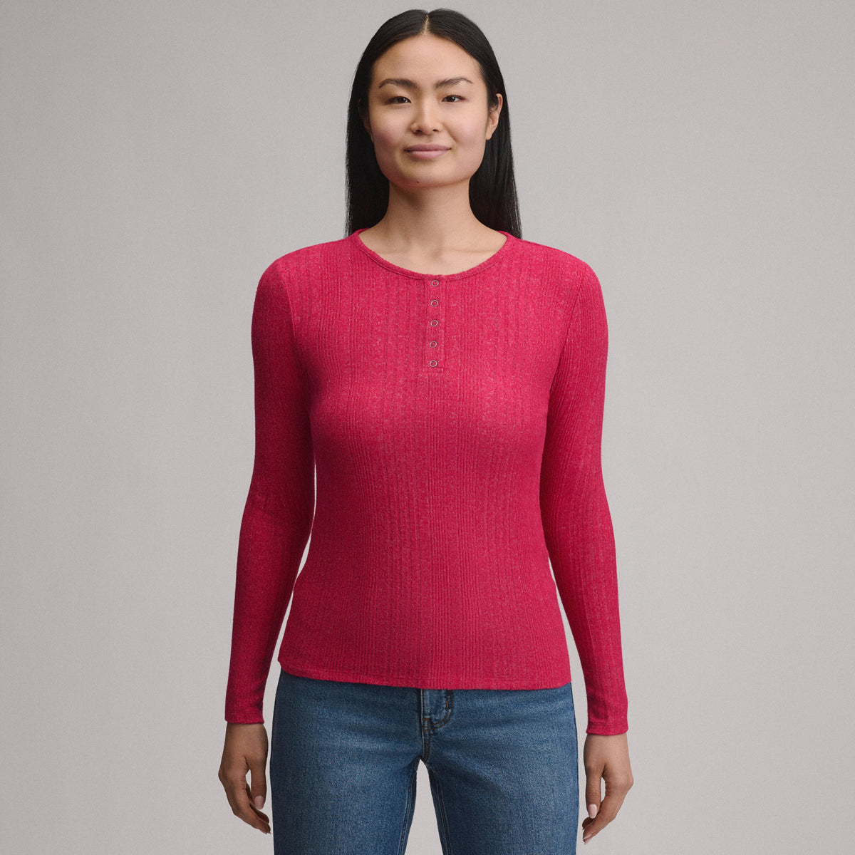 Eddie Bauer Women's Long-Sleeve Ring Snap Brushed Henley product image