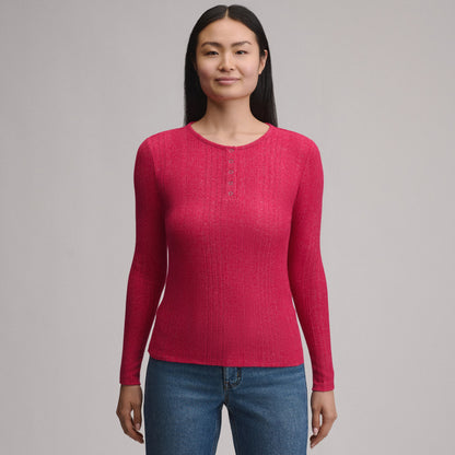 Eddie Bauer Women's Long-Sleeve Ring Snap Brushed Henley product image